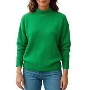 525 America Mock Neck Sweater Green